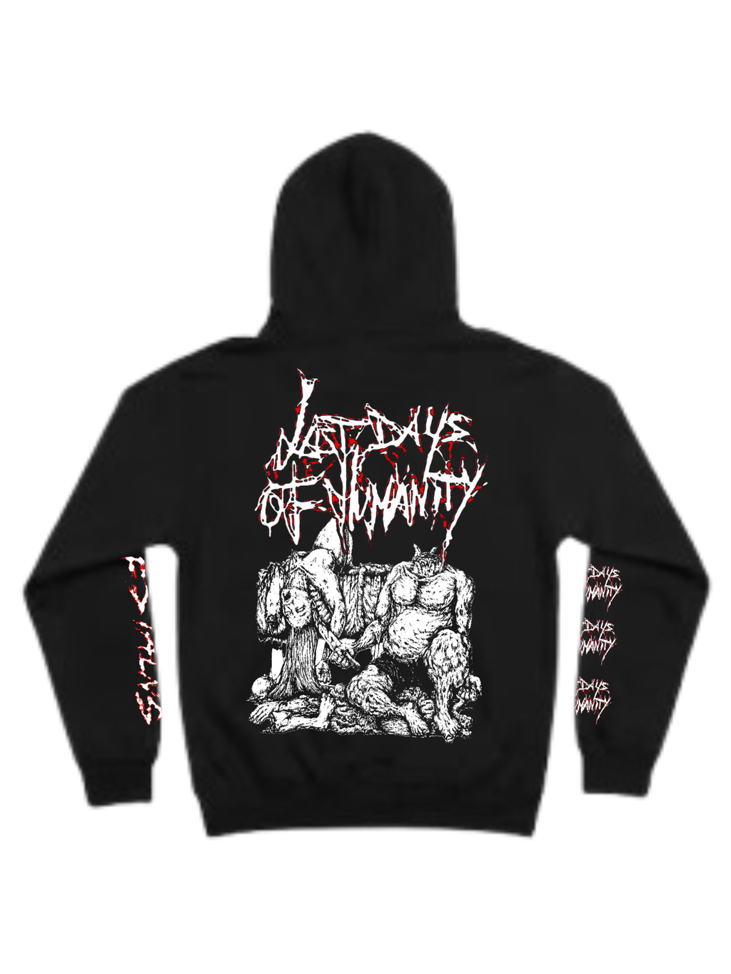 Last Days of Humanity “Visible Stains Slashes and Marks of Self Disgust” Hoodie