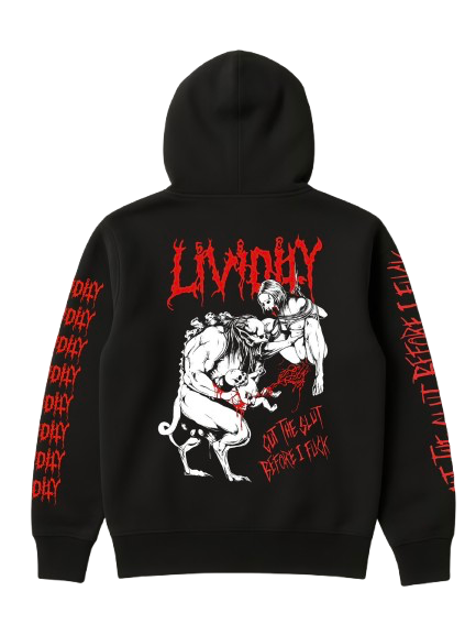 Lividity “Gut The Slut Before I Fuck” Zip Up Hoodie