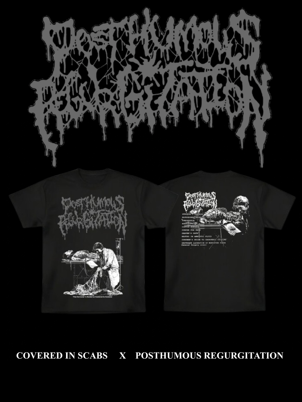 Posthumous Regurgitation “The Coroner’s Guide to Cadaveric Cuisine” Shirt