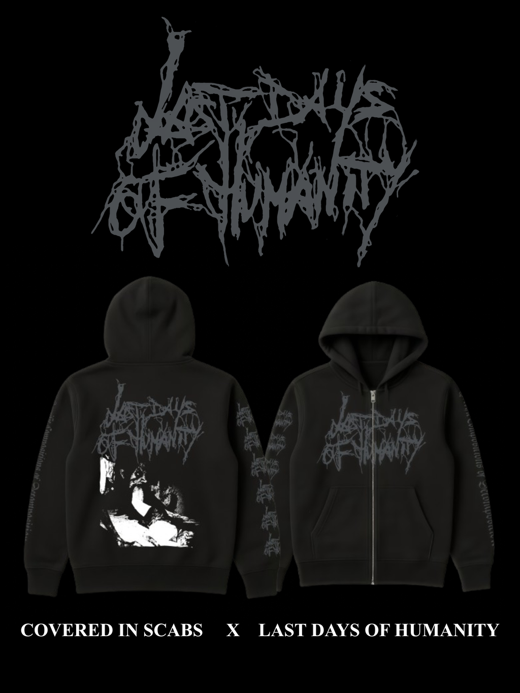 Last Days of Humanity “Horrific Compositions of Decomposition” Zip Up Hoodie