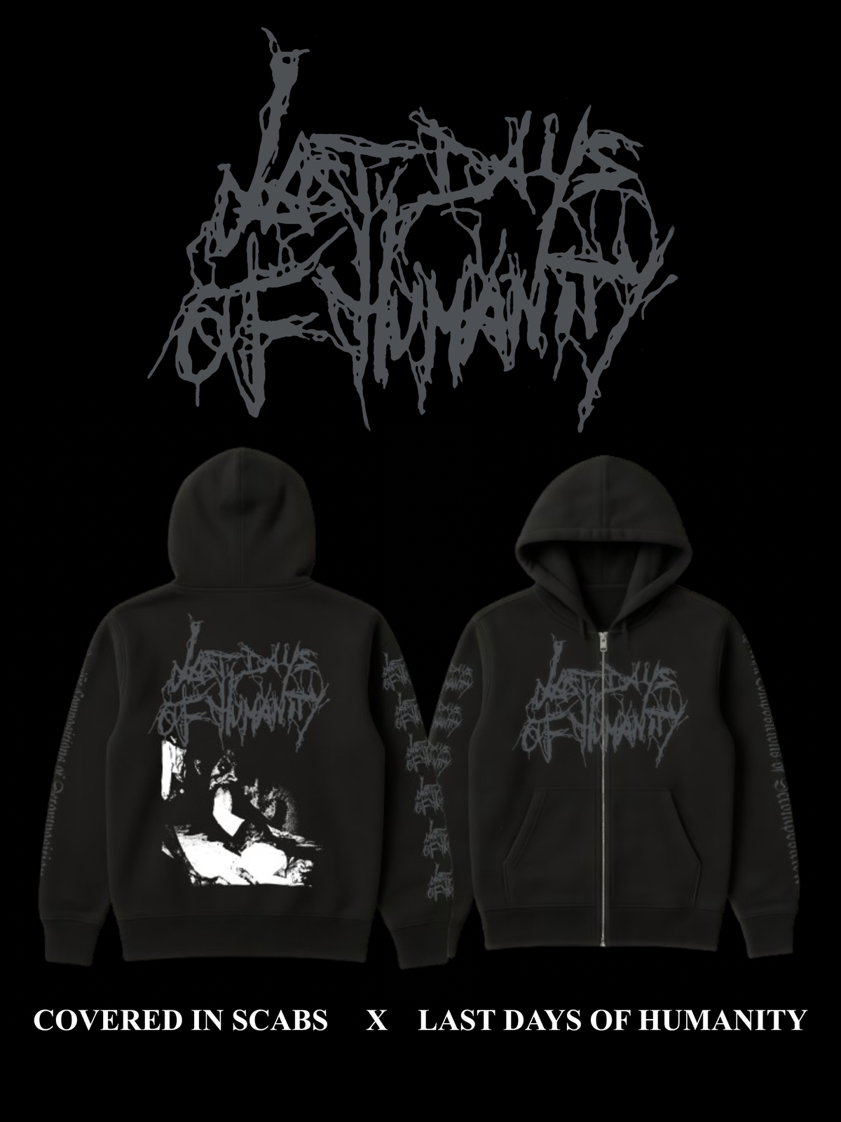 Last Days of Humanity “Horrific Compositions of Decomposition” Zip Up Hoodie